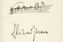 Autograph von Richard Strauss, Foto: Historisches Archiv der Sächsischen Staatstheater