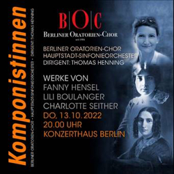 Berliner Oratorien Chor: Plakat zum Konzert Komponistinnen
