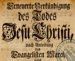 Titelseite: Telemann-Passion, Foto: Telemann-Zentrum Magdeburg