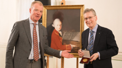 (v.l.) Robert Levin und Stiftugnspräsident Johannes Honsig-Erlenburg, Foto: Wolfgang Lienbacher